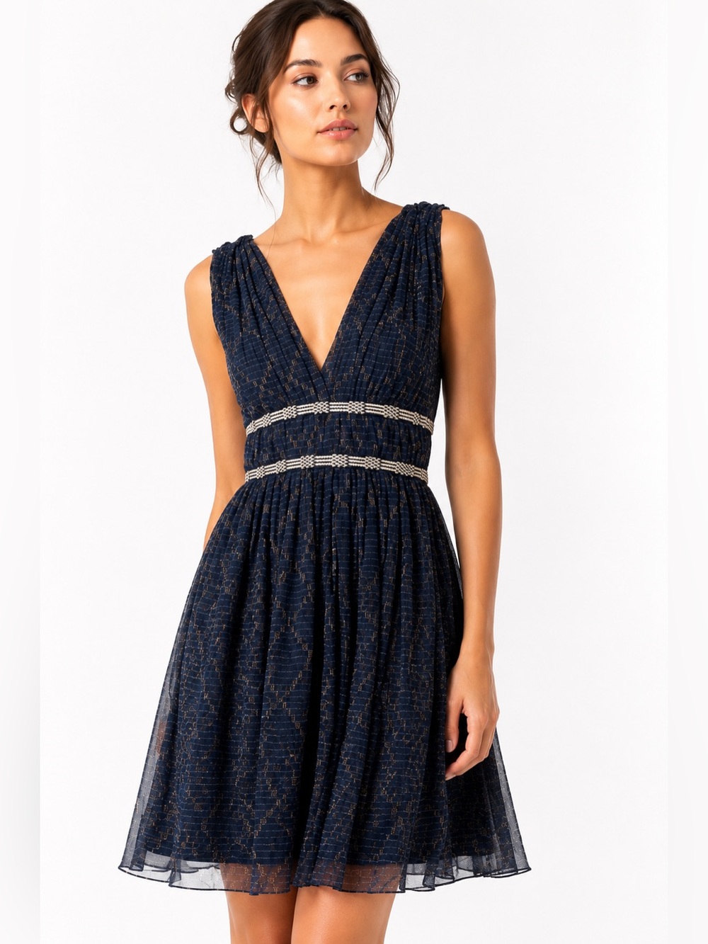 Isabel Marant Etoile Navy Silk Cocktail Dress Size 10 NWT